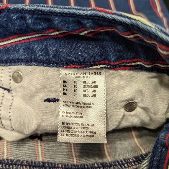 American Eagle Red White and Blue Striped Super Stretch Skirt - Picture 5 of 8